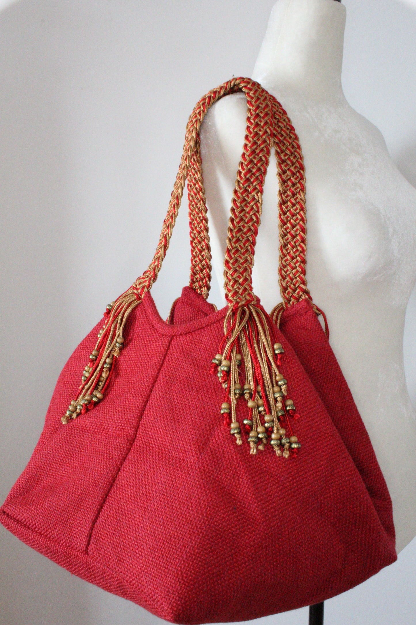 Sofia Handcrafted Shoulder Bag - Red