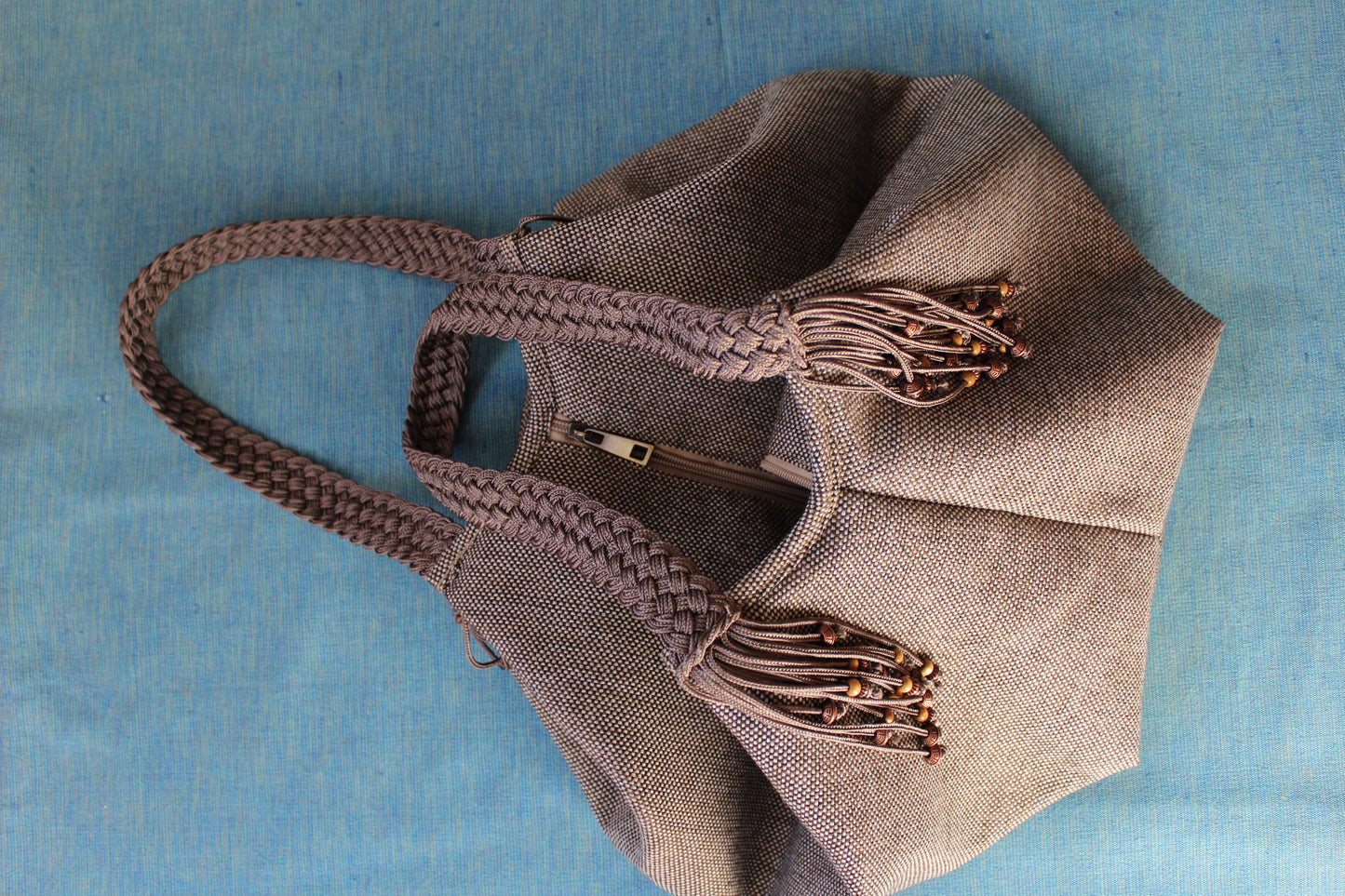 Sofia Handcrafted Shoulder Bag - Beige