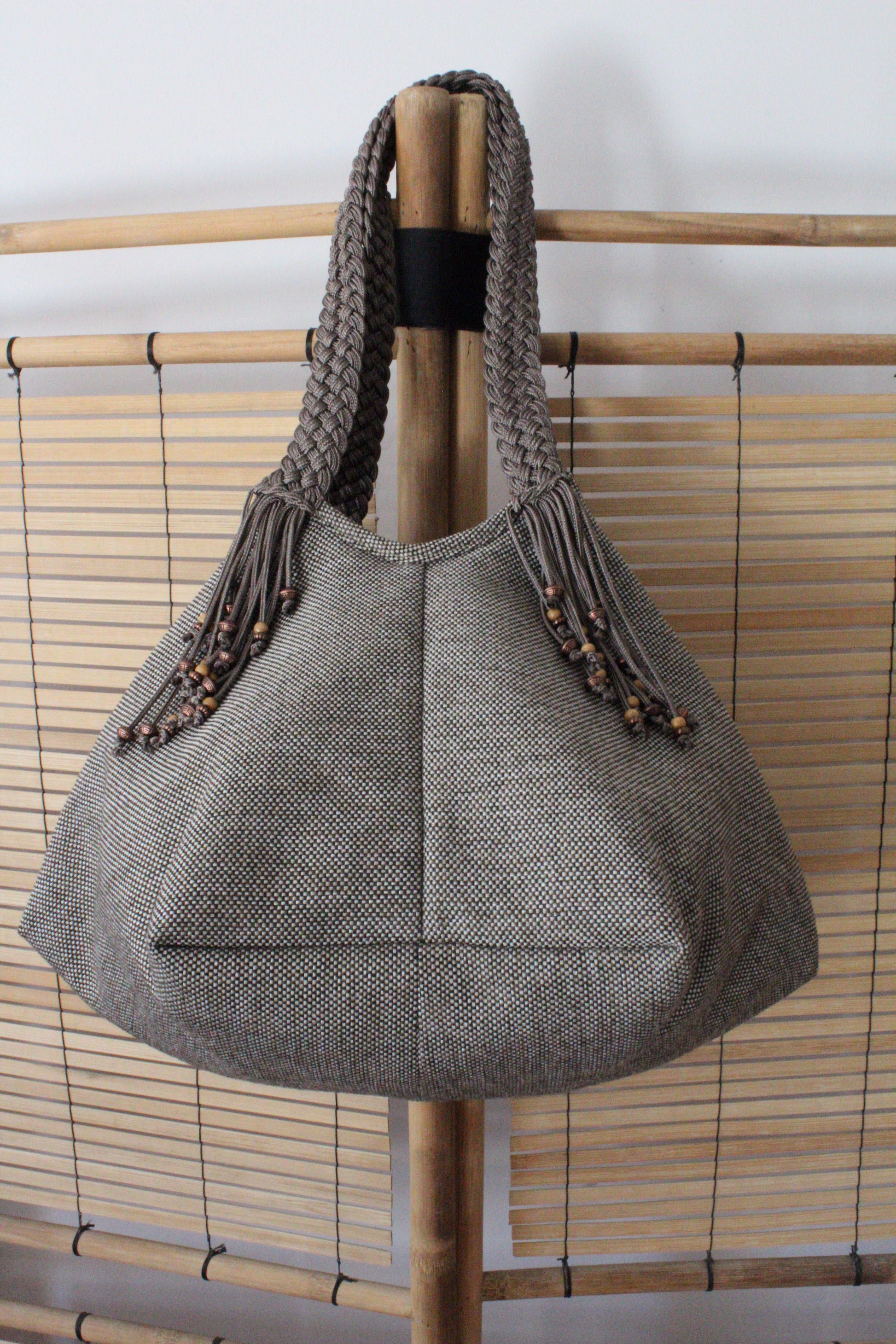 Sofia Handcrafted Shoulder Bag - Beige