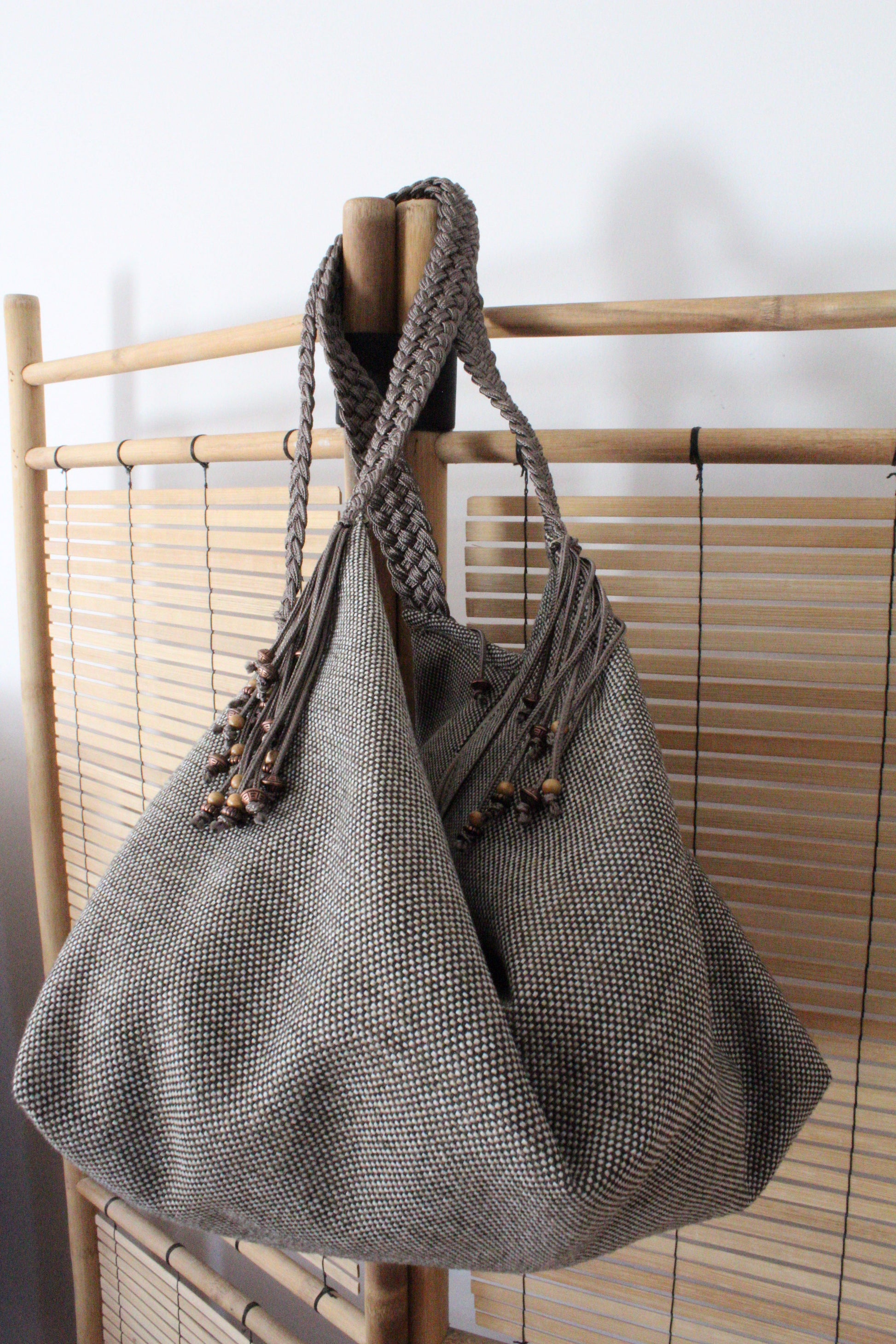 Sofia Handcrafted Shoulder Bag - Beige