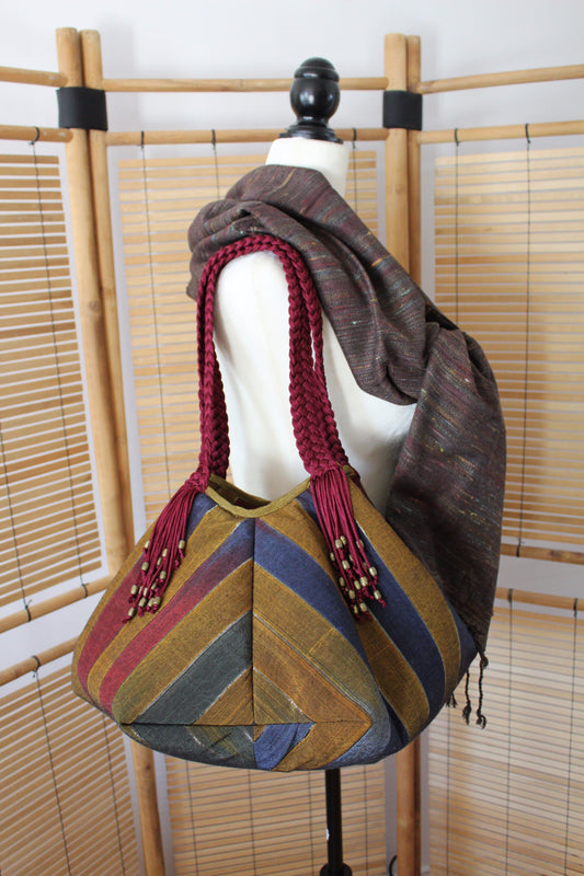Sofia Handcrafted Moiré Shoulder Bag