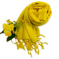 Solid Handwoven Scarf - Yellow