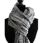 Striped Handwoven Scarf - Black & White