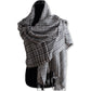Striped Handwoven Scarf - Black & White