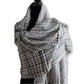Striped Handwoven Scarf - Black & White