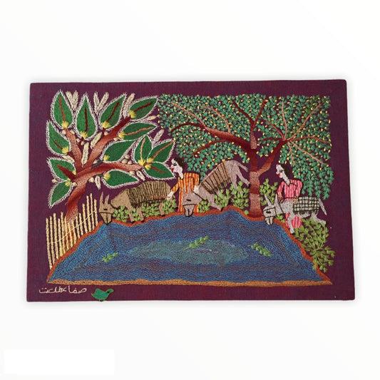Hand Embroidered Tapestry - On the Canal - Dandarah