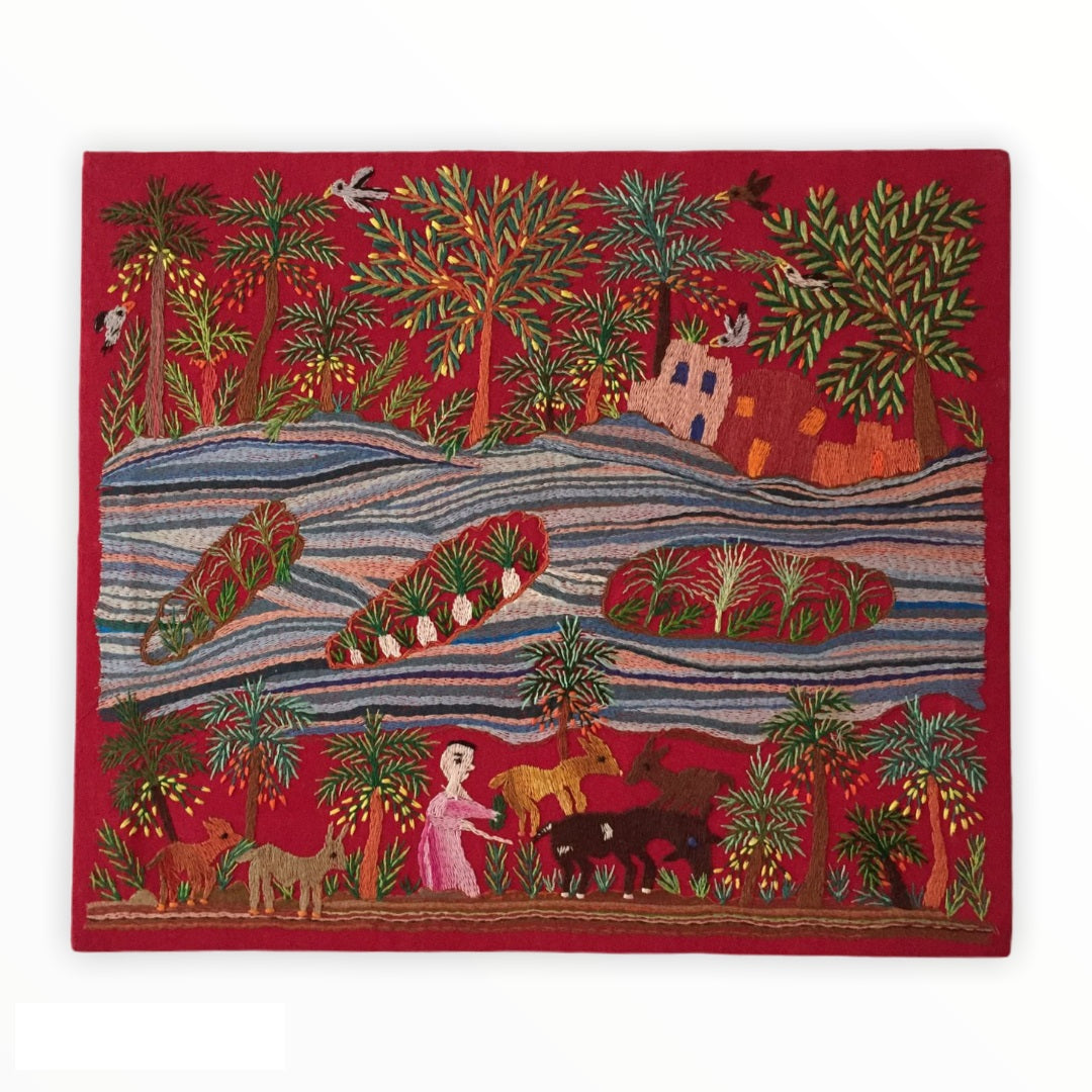 Hand Embroidered Tapestry - The Island - Dandarah