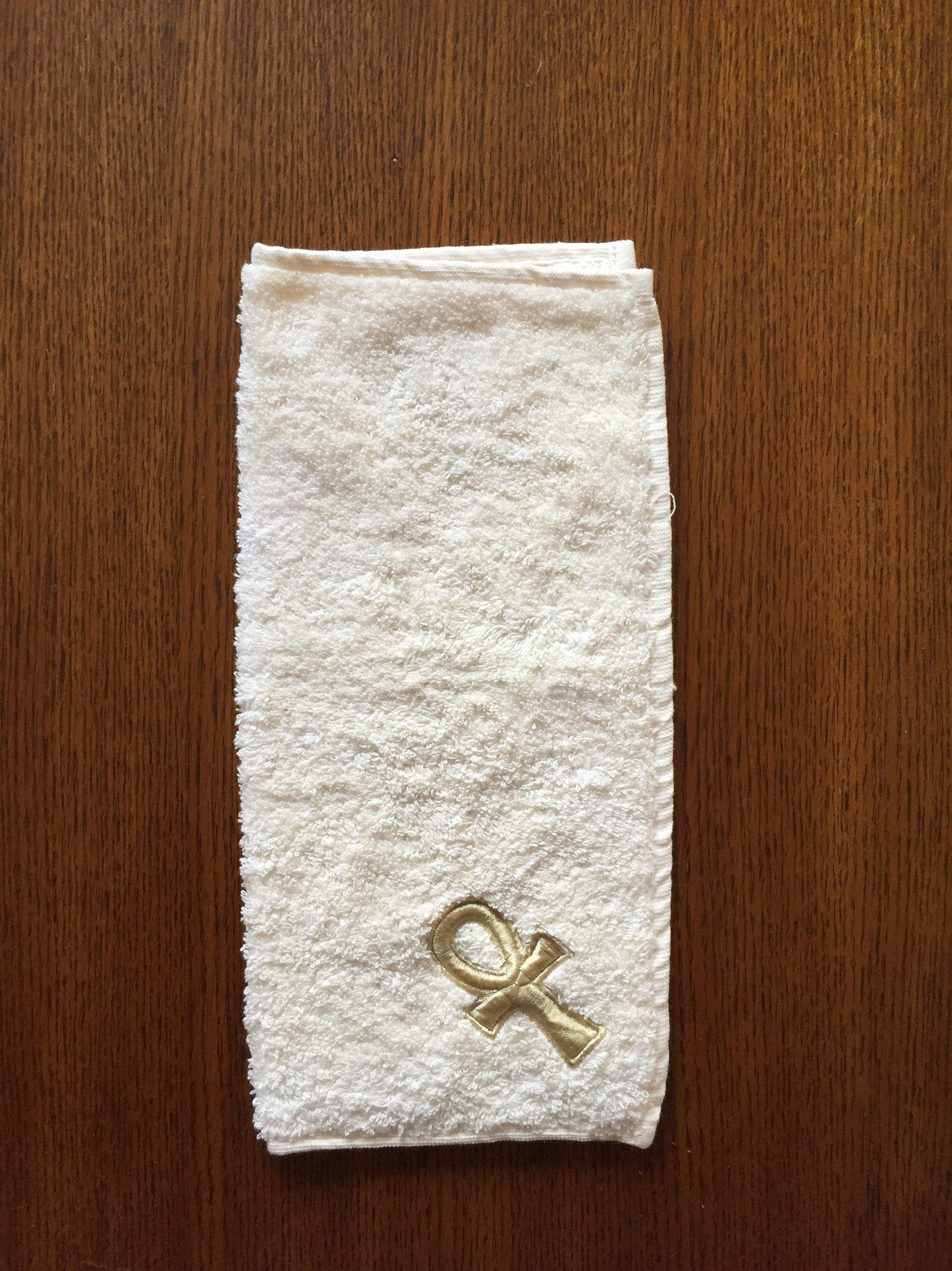 Egyptian Cotton Hand Towel - Ankh