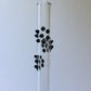 Blown Glass Straw - Transparent with Flowers