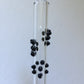 Blown Glass Straw - Transparent with Flowers