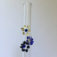 Blown Glass Straw - Transparent with Flowers