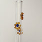 Blown Glass Straw - Transparent with Flowers
