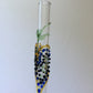 Blown Glass Straw - Transparent with Leaves