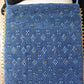 Zahra Handcrafted Moiré Crossbody - Blue