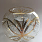 Handmade Blown Glass Candle Holder - Gold Harlequin