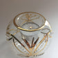 Handmade Blown Glass Candle Holder - Gold Harlequin