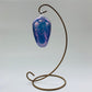 Blown Glass Egg Ornament - Wavy Very Peri