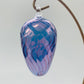 Blown Glass Egg Ornament - Wavy Very Peri